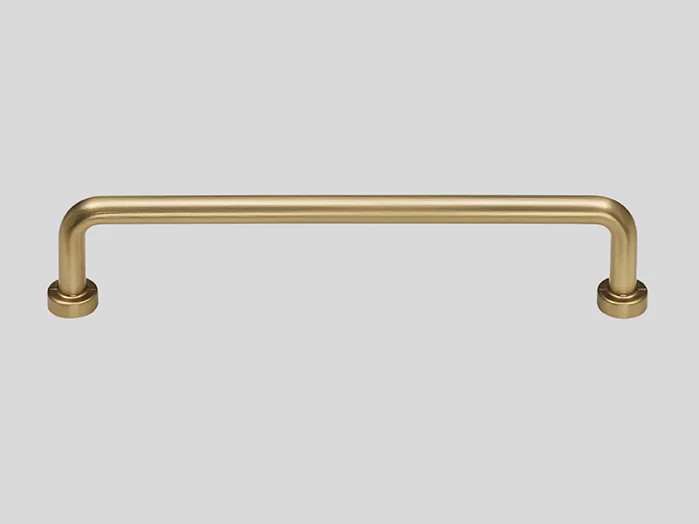 257 - Metal handle, Yellow gold-coloured, Matt