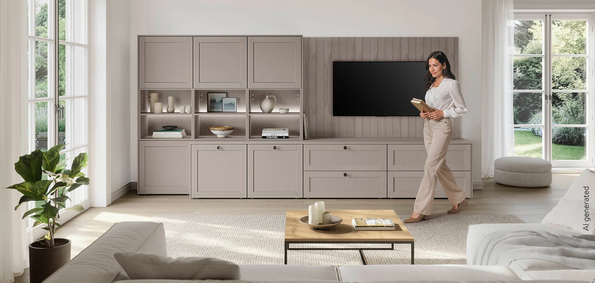 Anta 619, Laminato laccato, texture legno Macchiato