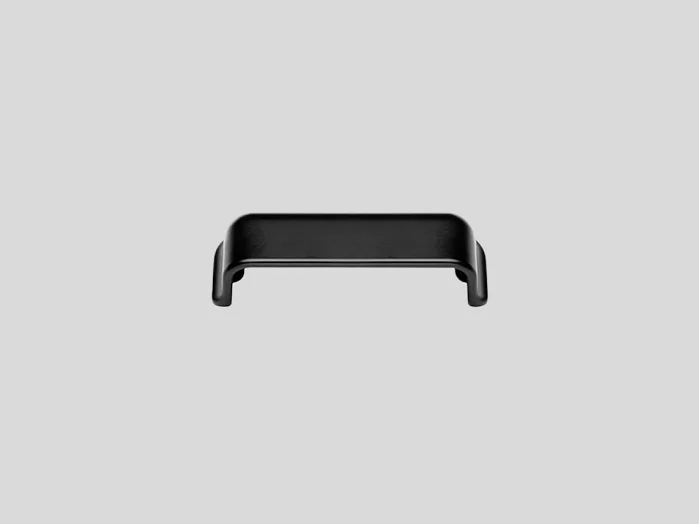 057 - Screw-on handle recess, Black, Matt