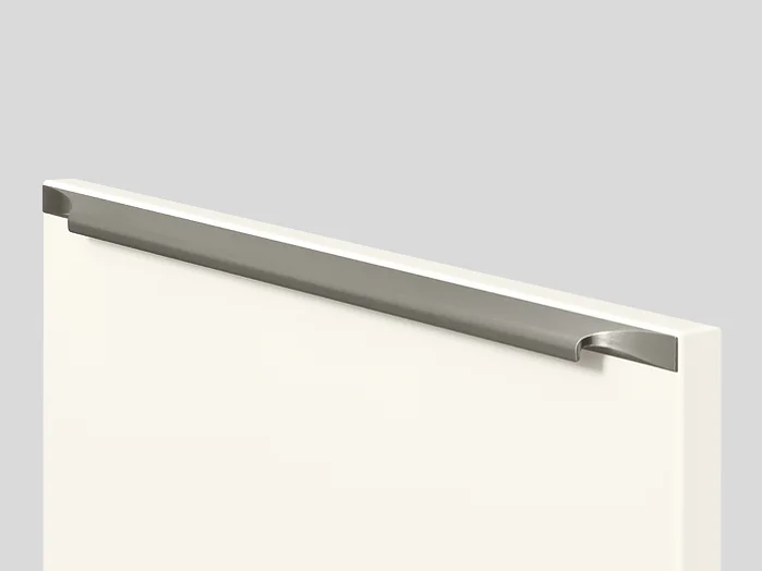 960 - Screw-on bar handle, Stainless steel finish, Matt