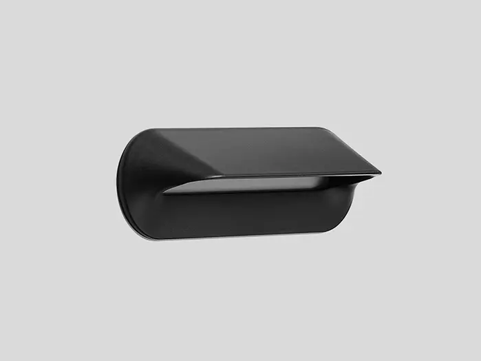 599 - Screw-on handle recess, Black, Matt