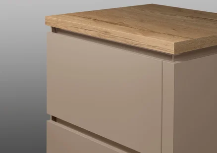 Zapuštěná úchytka LINE ONE 008 v barvě Macchiato - moderní profil úchytky v harmonickém barevném provedení, ideální pro bezúchytkové návrhy předních stran.