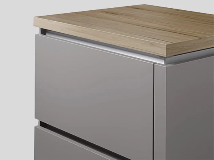002 - Recessed Handle (LINE N), Stainless steel finish, Matt