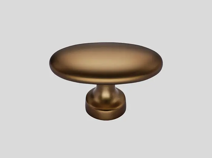 843 - Metal knob, Bronze metallic colour, Matt