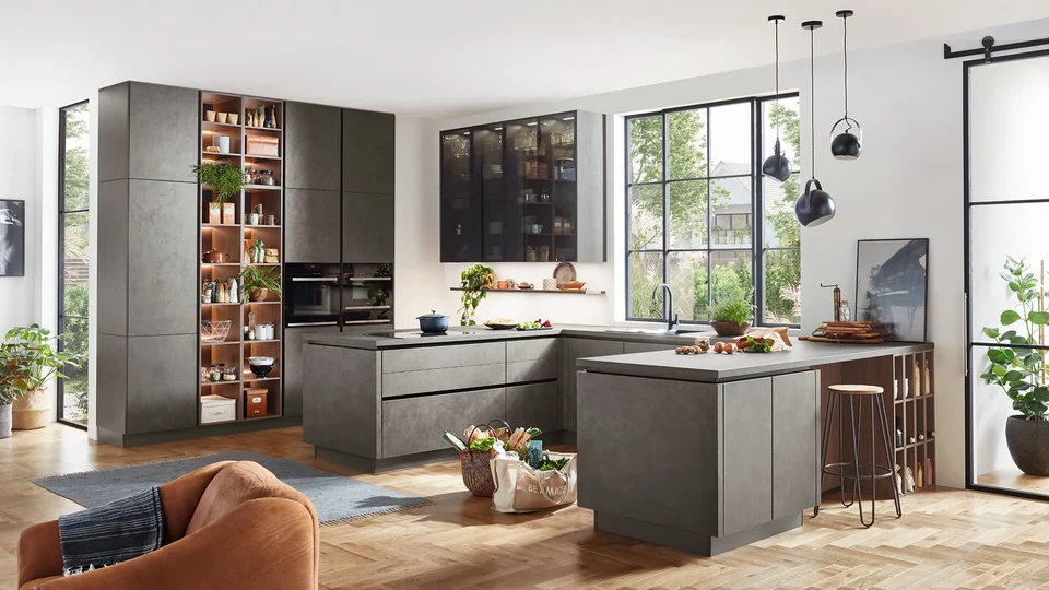 RIVA 839 - Décor béton gris terre