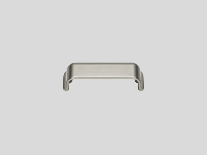 055 - Screw-on handle recess, Stainless steel finish, Matt