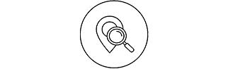 Icono con lupa para buscar una localidad