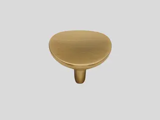  Poignée 813, Bouton métallique, Aspect doré jaune Mat 