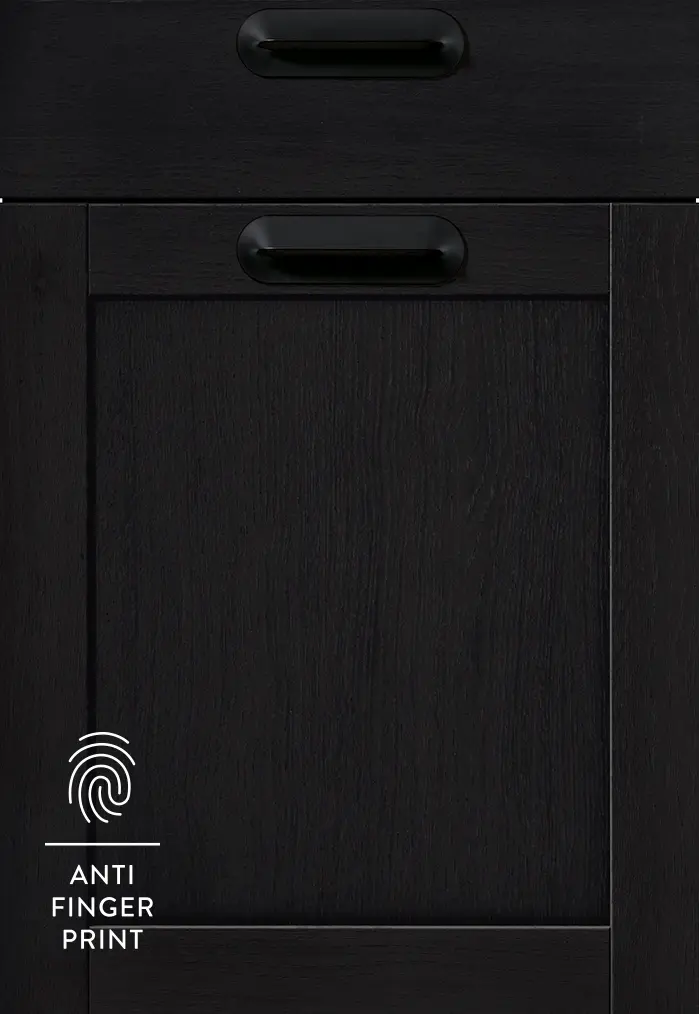 FRAME 649 - Lacquered laminate, black wood texture