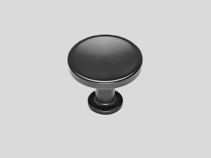 242 - Metal knob, Black, Matt