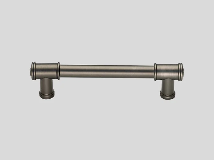 736 - Metal handle, Stainless steel finish / Black glazed, Matt