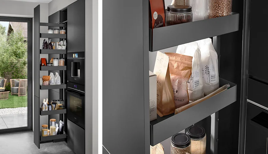  Armoire de pharmacie silencieuse avec amortissement de la fermeture et de l'ouverture pour un coulissement en douceur et une utilisation confortable dans la cuisine au quotidien.
