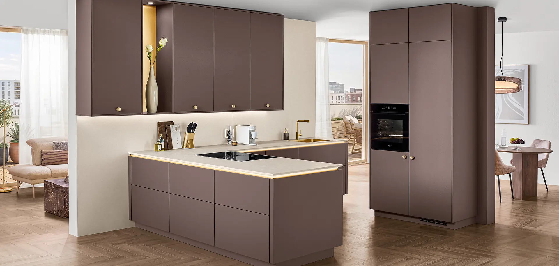 Façade 498, Laqué, berry mat premium